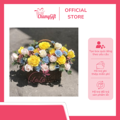 Hoa Sáp giỏ để bàn